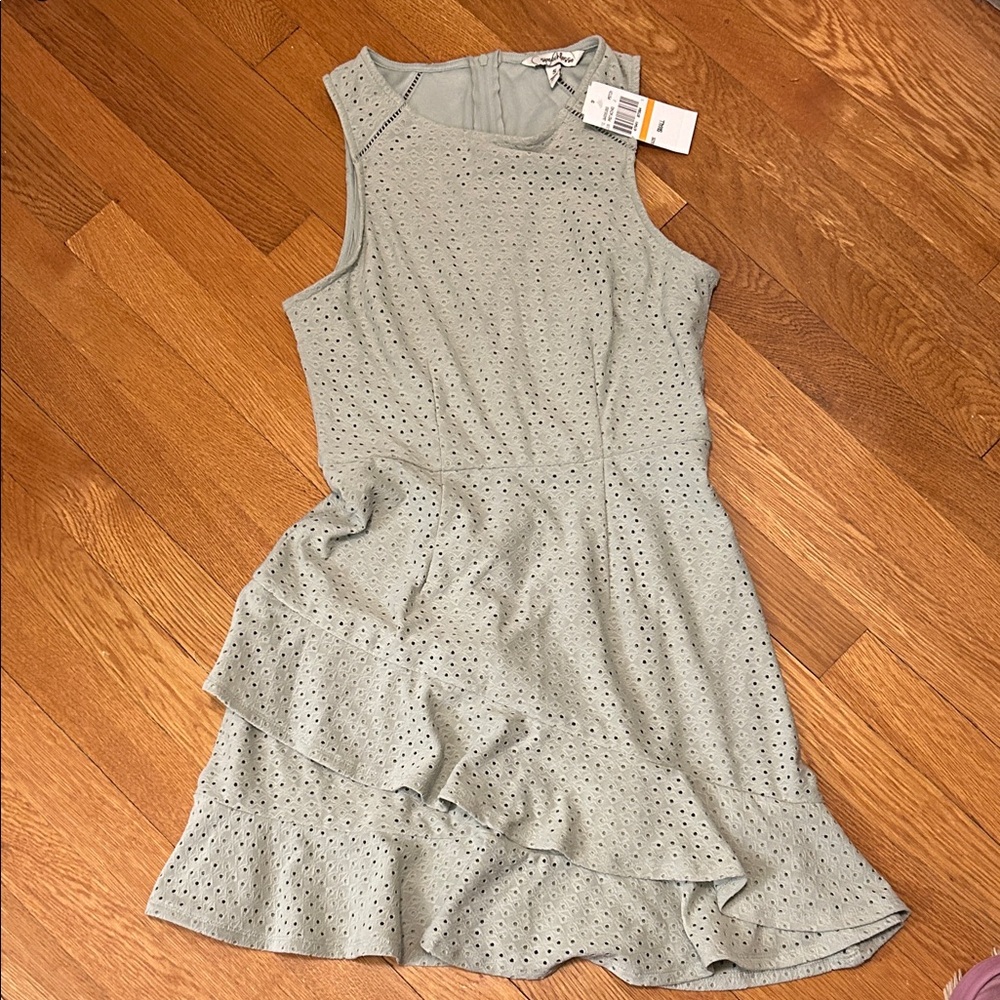 Macy's Light Gray Sleeveless Mini Dress